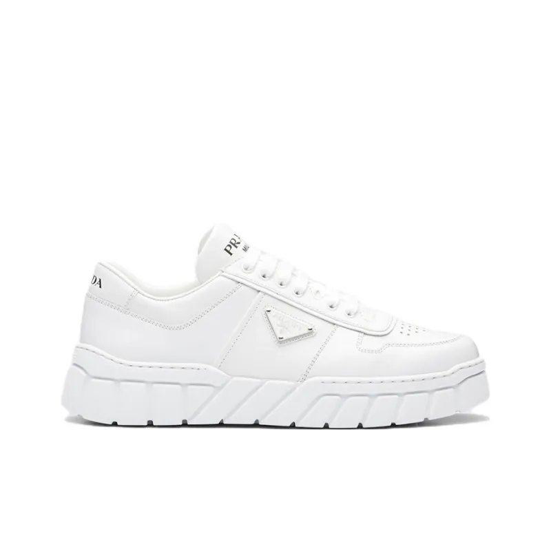 PRADA Voluminous Sneakers Leather White White-1