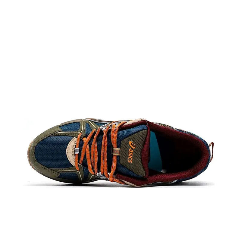 Asics Gel Kahana 8 Anti Slip Wear Resistant Breathable Coverage Support Low Top Running Shoes Men's Blue Brown-3