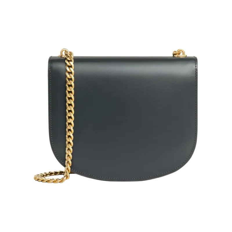 CELINE BesaceTriomphe Cow Leather Portable Crossbody Bag Shoulder Bag Women's Slate Gray-2