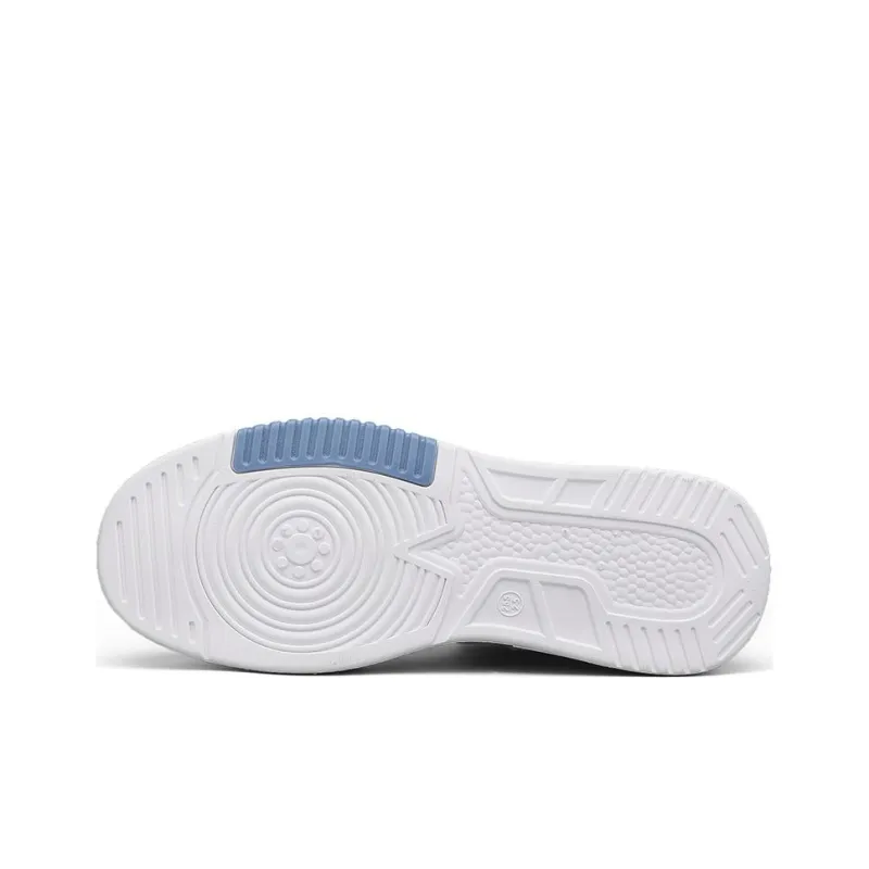 Warrior Cushioning Abrasion Resistant Lightweight Height Increasing Mat High Top Skateboard Shoes Men's White Blue Gray-4