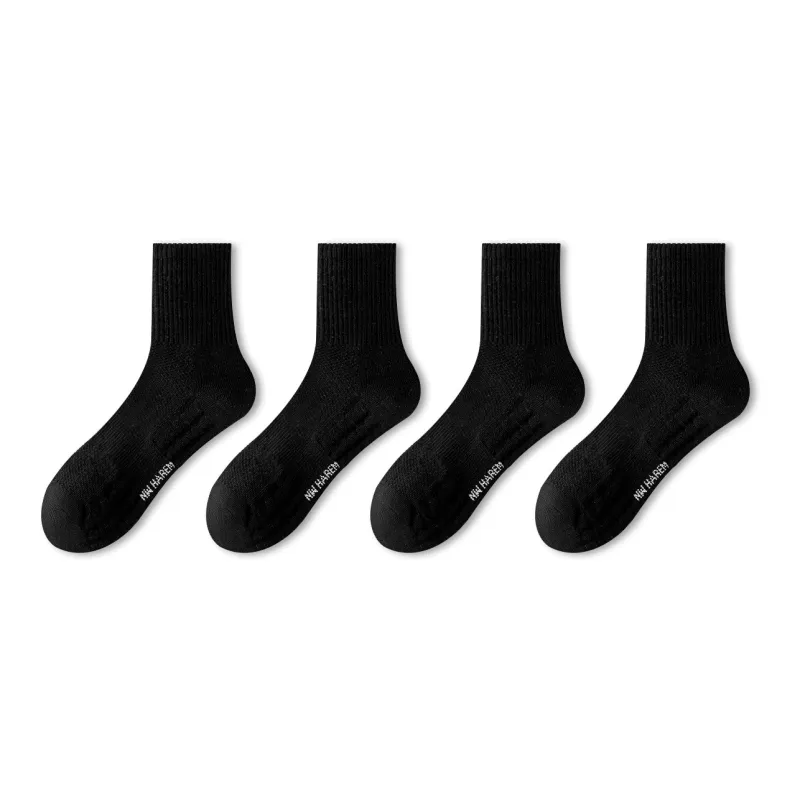 LUOLIAN Mid Calf Socks Men's 4 Pack-27