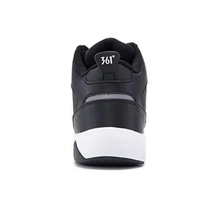 361° Thermal Slip Resistant Cushioning Abrasion Resistant Mid Top Winter Padded Skateboard Shoes Women's Black White-3