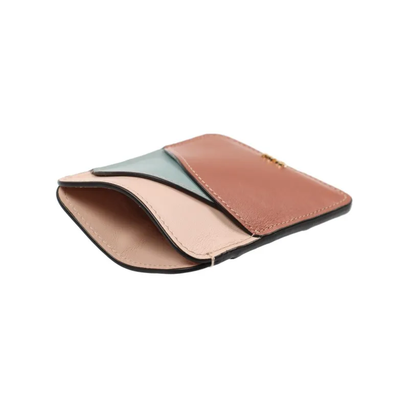 Chloe Leather Wallets Card Holders Unisex Chestnut Brown-2