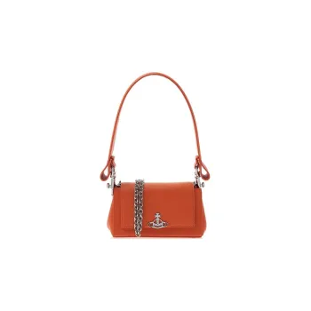 Vivienne Westwood Cow Leather Crossbody Bag Shoulder Bag Set Women's Orange