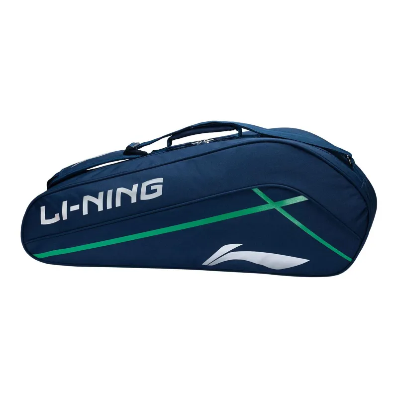 LiNing Badminton Series Polyester Handbag, Shoulder Bag, Badminton Racket Bag, Storage Bag Unisex Navy Blue-1