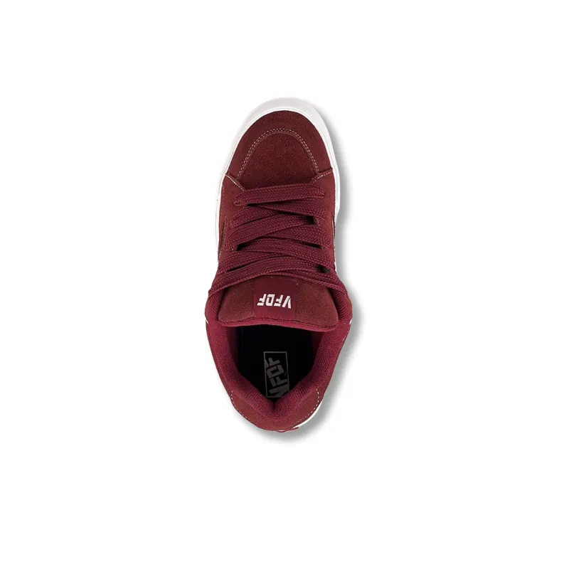 VFDF Puffy Shoes Coverage Anti Slip And Wear Resistant Low Top Skateboard Shoes Unisex Burgundy-3