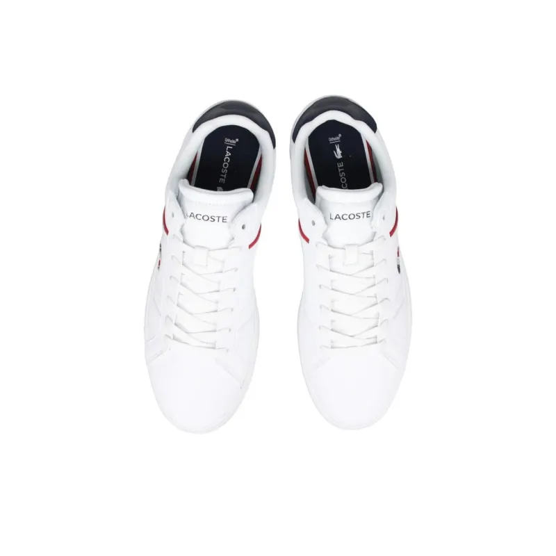 LACOSTE Low Top Skateboard Shoes Men's White-3