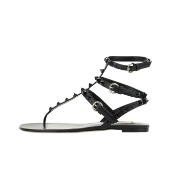 Valentino Rockstud Roman Sandals Women's Black
