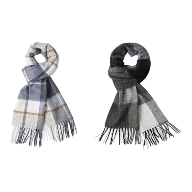 ACUC Pure Wool Knit Scarves Unisex-12