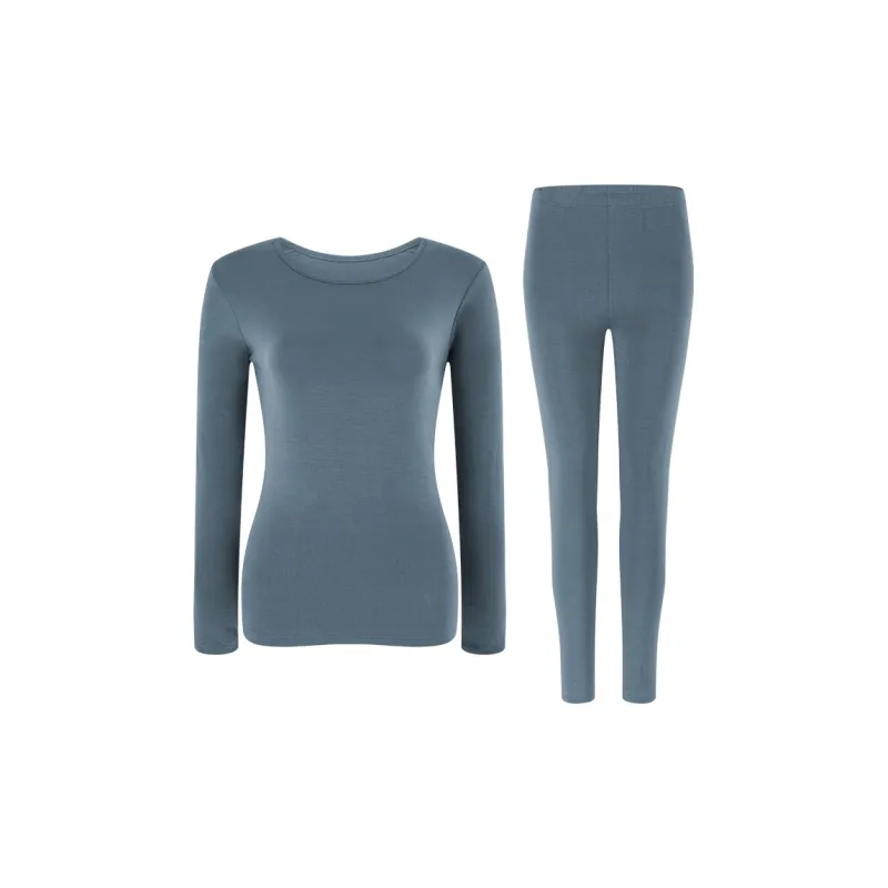 FENTENG Underwear Top Thermal Set Autumn Top And Pants Women's-8