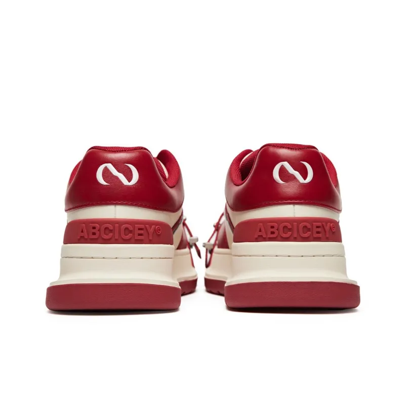 ABCICEY Slip Resistant Low Top Skateboard Shoes Unisex Red-3