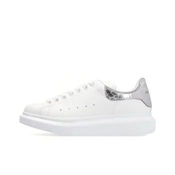 Alexander McQueen Oversized White Silver Croco Women's