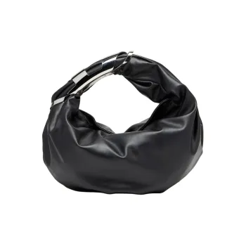 DIESEL Logo Plaque Ruched Tote Bag