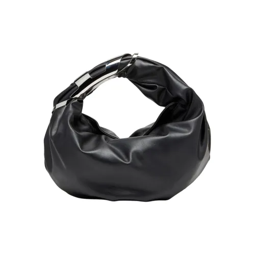 DIESEL Logo Plaque Ruched Tote Bag