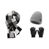 Scarves+Gray Hats & Caps+Gloves