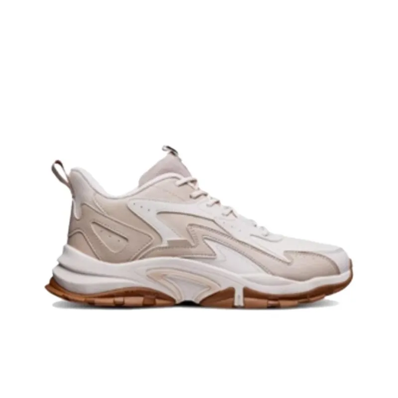 361° Cushioning Wear-Resistant Low-Top Casual Shoes Men's Creamy Brown-1