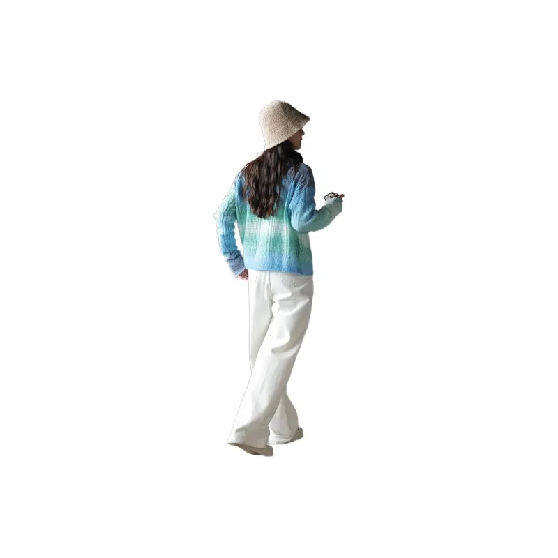 Demana Sweater Women's Blue Green-1