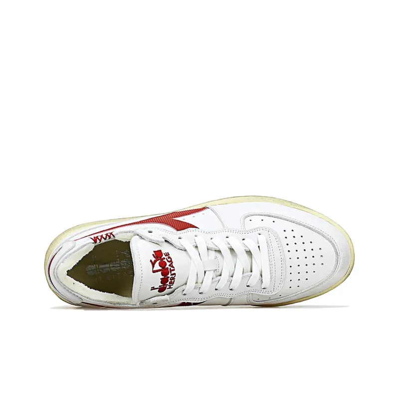 diadora Mi Basket Row Cut 'White Garnet'-3