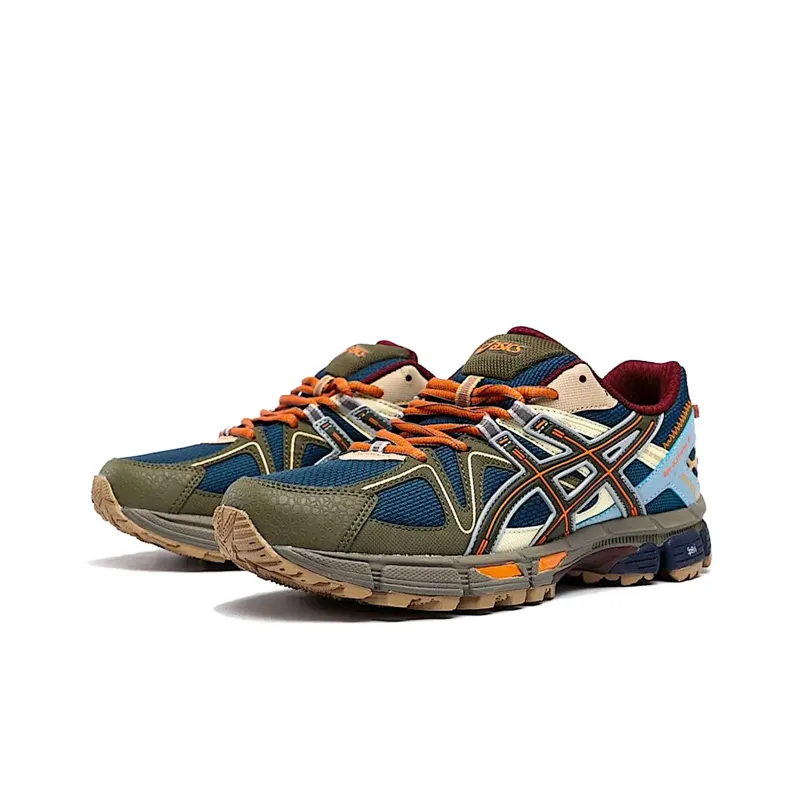 Asics Gel Kahana 8 Anti Slip Wear Resistant Breathable Coverage Support Low Top Running Shoes Men's Blue Brown-2