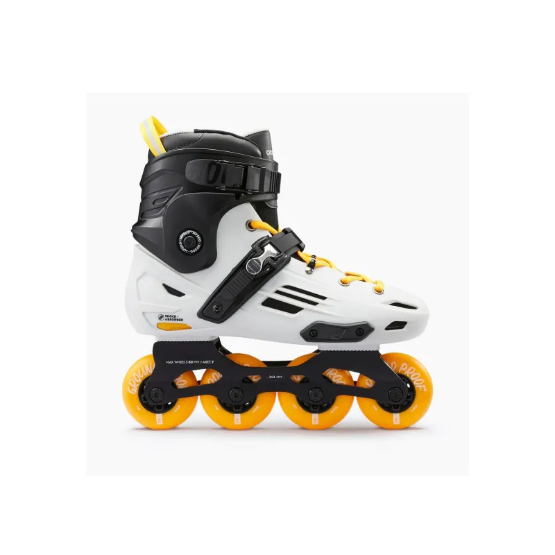 DECATHLON Inline Skates Unisex White Black Yellow-1