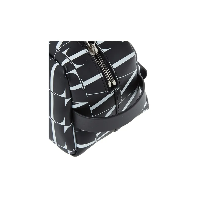 Valentino Cow Leather Clutch Men's Black & White-7