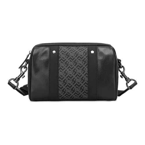 PIERRE CARDIN Commute Versatile Men's Crossbody Bag Men's Pillow Bag Unisex Black