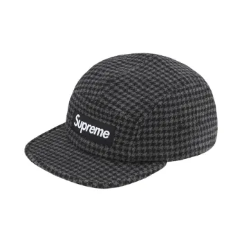 Supreme Houndstooth Wool Camp Cap