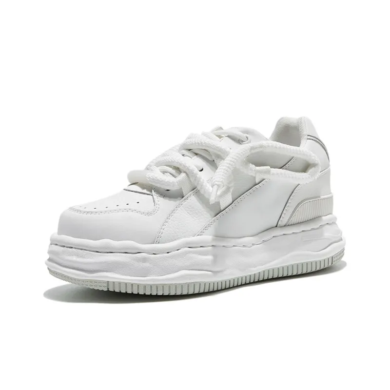 DVO Abrasion Resistant Slip Resistant Low Top Stylish Skateboarding Shoes Unisex White-1