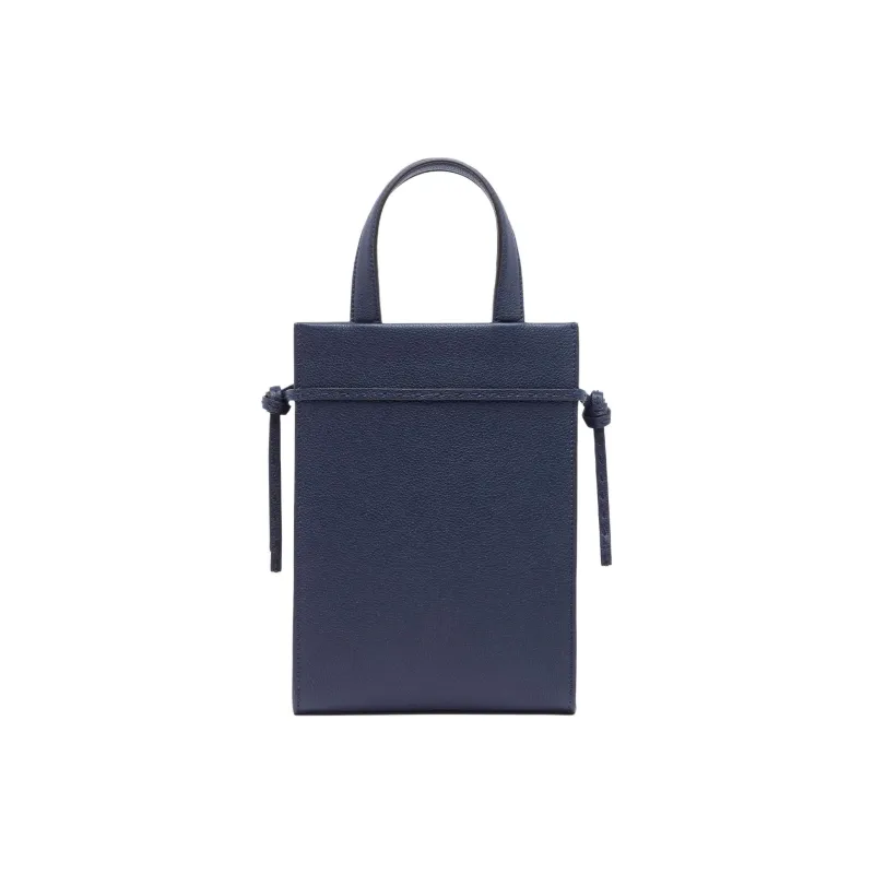 FENDI Grained Leather Shoulder Bag Crossbody Bag Handbag Mini Men's Dark Blue-2