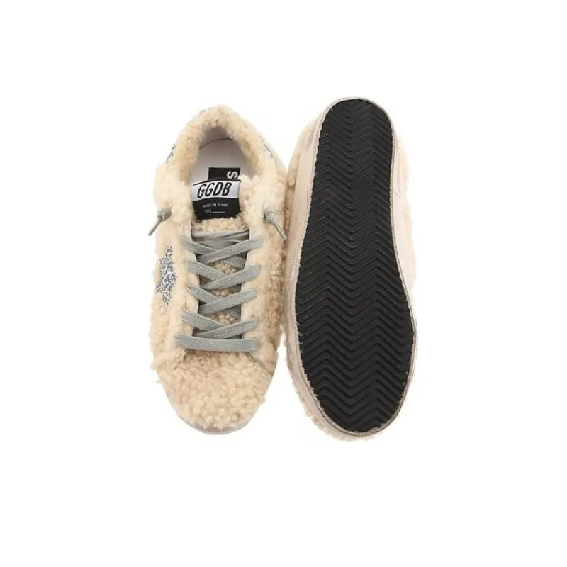 Golden Goose Super Star Stylish Skateboarding Shoes Women's Beige-4