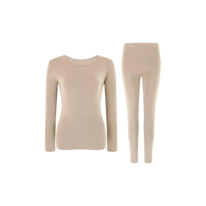 FENTENG Underwear Top Thermal Set Autumn Top And Pants Women's-6