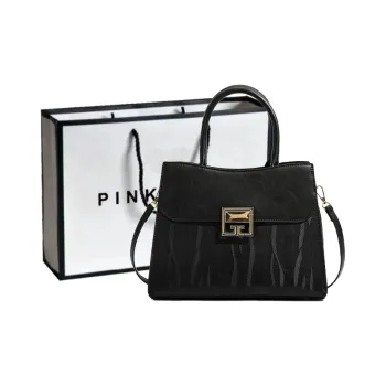 PINK·LAND PU Handbag Shoulder Bag Crossbody Bag Regular Women's Red/Black