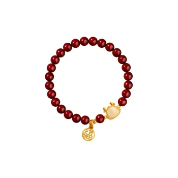Mini&yaya Reconstructed Cinnabar Bracelets Women's