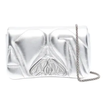 Alexander McQueen Calfskin Shoulder Bag Crossbody Bag Mini Women's Silver