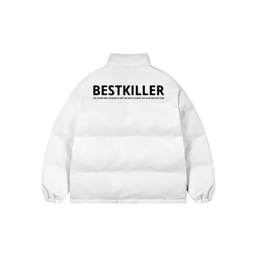 BTK Puffer Jackets Unisex White