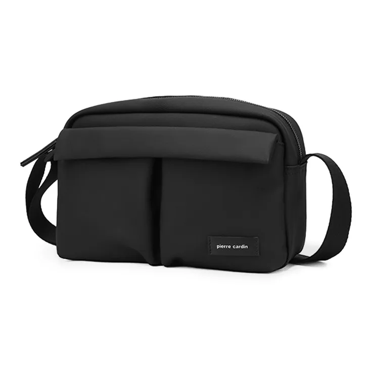 PIERRE CARDIN Fashion Commute Shoulder Bag Versatile Crossbody Bag For Travel Unisex Black-1
