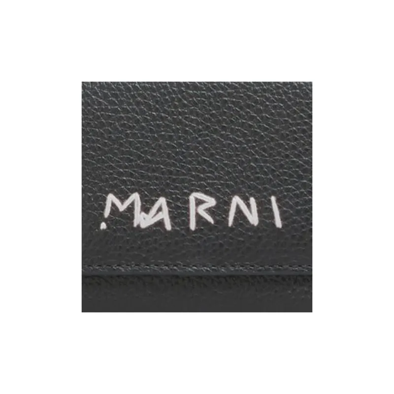 MARNI Calfskin Key Pouch Men's Black-3