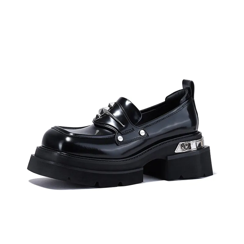 BELLALILY Loafers Women's Low Top Black-1