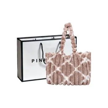 PINK·LAND Cotton Shoulder Bag Regular Women's Khaki/Purple/Pink/Blue
