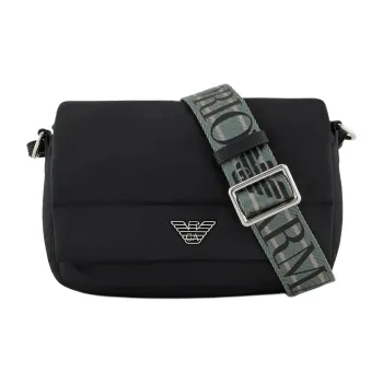EMPORIO ARMANI Recycled Polyamide Material Crossbody Bag, Shoulder Bag Women's Black