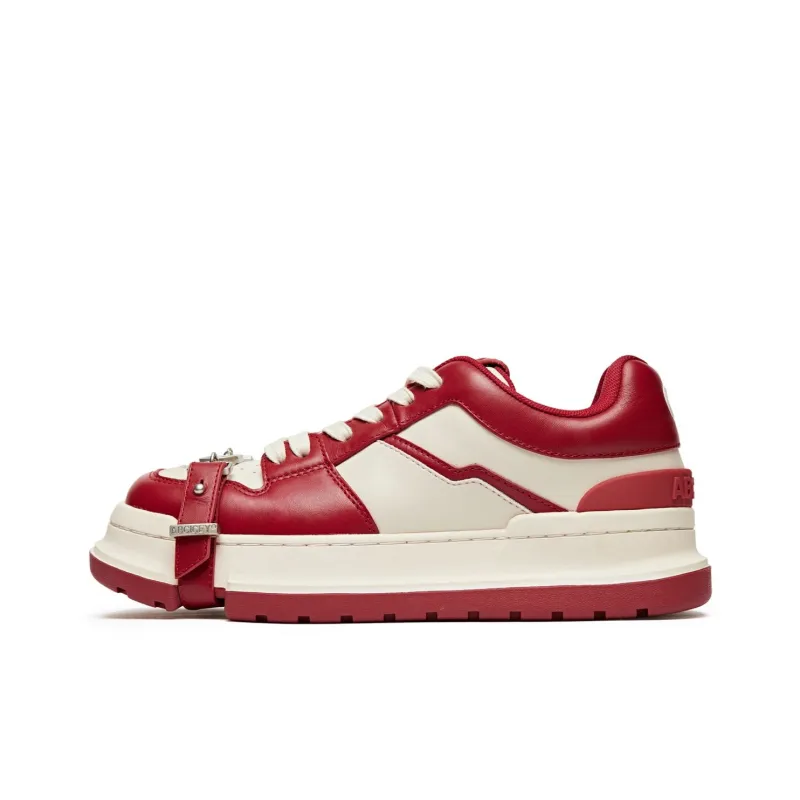 ABCICEY Slip Resistant Low Top Skateboard Shoes Unisex Red-0