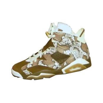 Jordan Air Jordan 6 'SNAKESKIN' PE Cushioned Slip Resistant High Top Vintage Basketball Shoes Men's Green