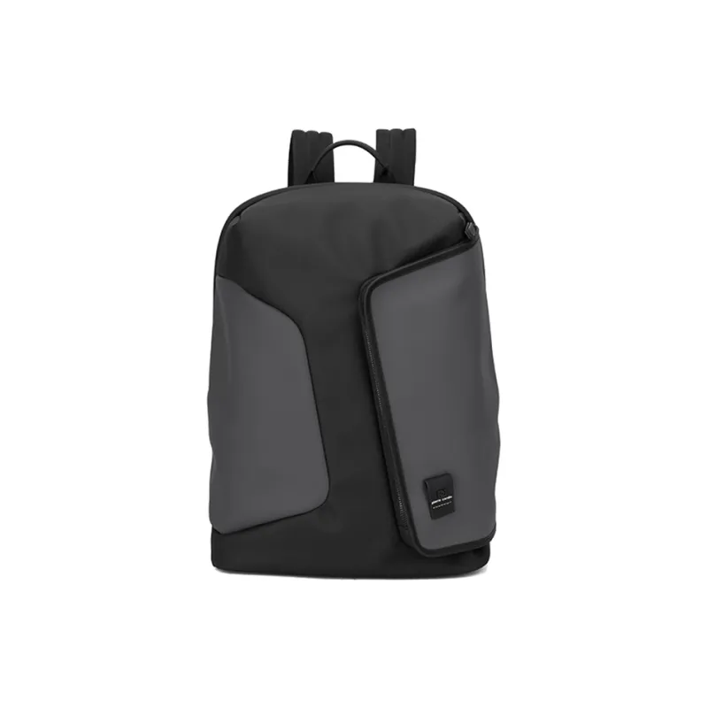 PIERRE CARDIN Fabric Backpack Large Size Unisex Black-1