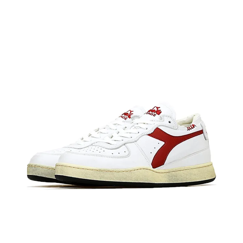 diadora Mi Basket Row Cut 'White Garnet'-2