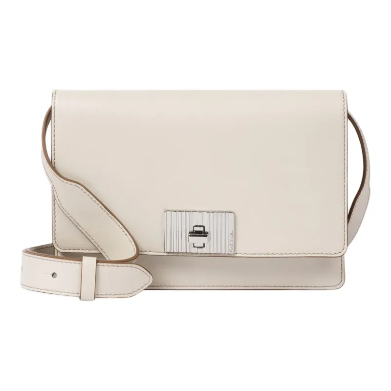 Paul Smith Leather Shoulder Bag Crossbody Bag Women's Ecru-0