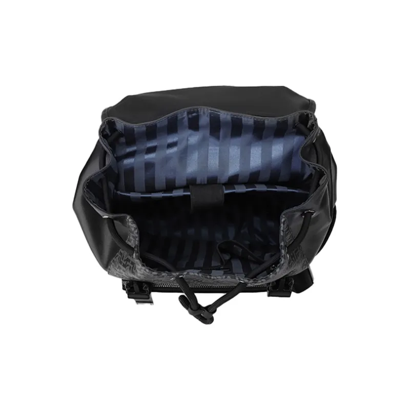 PIERRE CARDIN Cow Leather With PVC Backpack Large Size Men's Gray-4