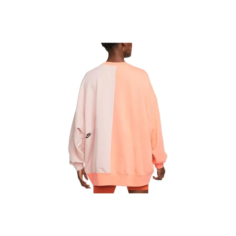 Nike Sportswear Loose Fit French Terry Sweatshirt Women's Peach Pink-1