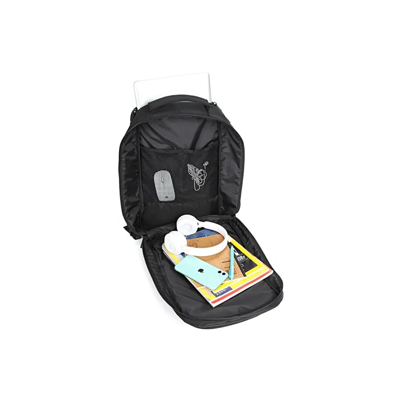 SUISSEWIN Polyester Students' Laptop Backpack Regular Unisex Black-4
