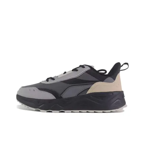 361° Warm Cushioning And Wear-Resistant Low-Top Running Shoes Men's Obsidian Black Smoke Gray