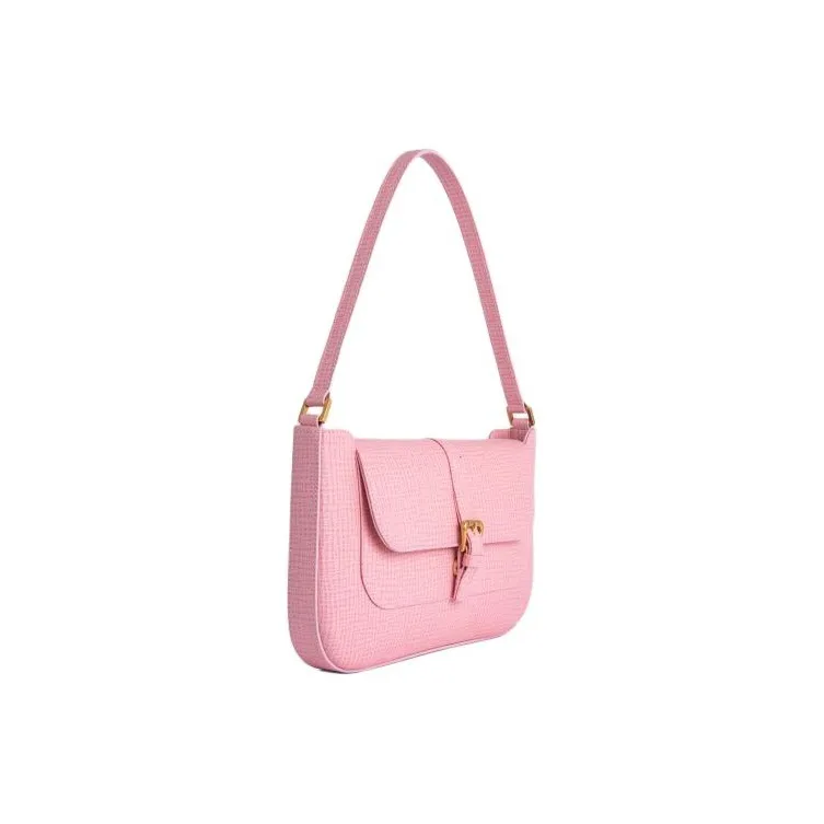 By Far Cow Leather Handbag Shoulder Bag Women's Venus Pink-1